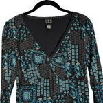 Vintage Y2K Babydoll Top Bell Sleeve Dainty Floral Goth WhimsiGoth Grunge Size M Black Size M Photo 2