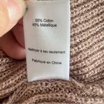 ASTR Women's Metallic Pink Rose Gold Pullover Square Neck Sweater Size M Photo 4