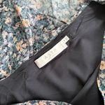 ASTR Santorini One Shoulder Puff Sleeve Midi Dress Blue & Peach Floral Medium M Photo 3