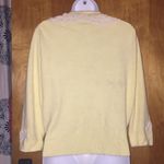 Luxuriously Soft Yellow Cardigan Sweater With Lace Size Medium Photo 4