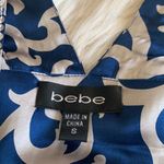 Bebe Stunning Silk and Spandex Sequined blue and Gray Blouse from  Size Small Photo 8