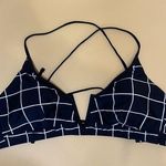 🛍️ Aqua Couture Black White Grid Gridlock V Wire Midkini Bikini Top Swim XL Photo 0