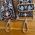 Wide replacement purse strap embroidered multicolor Black Photo 1