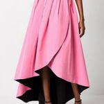 Johnny Wujek  Pink and Black Rosette Accent Prom Maxi Skirt Photo 1