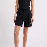 Rag and Bone Irina Wool Blend Tailored Shorts Black size 2 Photo 5