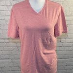 H&M T-Shirt Slim Fit V Neck Pink-Medium Photo 0