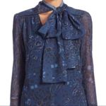 See By Chloe  georgette‎ scarf tie floral crepe navy blue blouse size 10 Photo 0