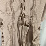 Akira Nude Ribbed Cutout Romper S NWT Distressed Edgy Festival Jumpsuit New Photo 6