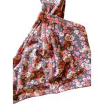 BP Nordstrom . Gray & Pink Floral Bikini Top w/ Gold Buttons & Thick Straps $40 M Photo 3