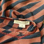 Love Riche  Women’s Navy Blue/Dusty Rose Striped Long Sleeve Shirt Sz S Photo 3