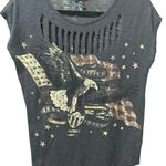 Rock & Republic Distressed Graphic Eagle Tee Edgy Vintage Grunge Y2K Top Sz S Photo 0