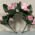 Handmade Pastel Pink Garden Goddess Floral Flower Rose Leaves Headband 🌸  Photo 0