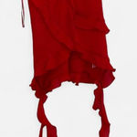 The Vintage Shop Romantic Red Ruffle Cami Tank – Frill Asymmetrical Style (Sz M, NWT) Photo 0