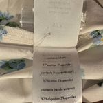 We Wore What Ruffle Collar Button-Up Floral Blouse Ivory Blue NWT Size S Photo 4