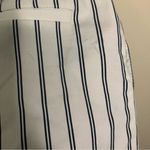 ZARA  Navy and White Striped Paperbag Shorts Size Medium Photo 5