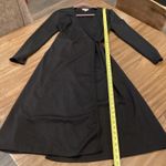 Emerson Fry Ballet wrap midi knee length long sleeve fall Dress Black Ponte M Size M Photo 4