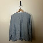 Eileen Fisher  Heavy Organic Linen‎ Drape Front Jacket Boxy Fit in Dawn Photo 5