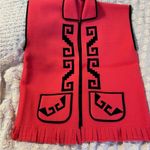 1970s Hippie Style Southwestern Motif Vest Coral Black Size M Photo 8