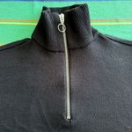 ZARA  Quarter Zip Maxi Sweater Dress with Ribbed Knit Trim in Black size Small Photo 10