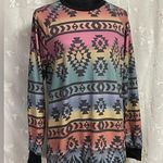Avery Apparel Company Women’s Aztec Southwest Sweatshirt Tunic Pullover Sz M EUC Size M Photo 0