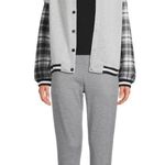 Derek Heart Baggy Varsity Boyfriend Jacket with Hood Size M Juniors Womens New Photo 3