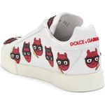 Dolce & Gabbana devil face white leather sneakers size IT 36.5 US 6.5 6 Photo 2