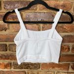 Colsie White Ribbed Knit Seamless Brami Crop Tank Top Women's Size Medium Photo 3