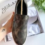 J/SLIDES NYC NEW  Metallic Pewter Acer Slip On Sneakers Photo 1