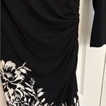 Lauren Ralph Lauren Black and White Floral Long Sleeve Dress Size 8 Photo 3