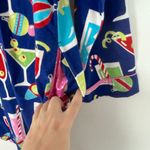 Nick & Nora  Christmas Cocktails Flannel Sleep Shirt Size Medium M EUC Photo 7