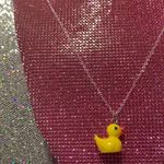 Boutique Kawaii Rubber Duck Sterling Silver 925 Necklace Lolita Egirl yellow jewelry Y2K Photo 2