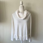 Anthropologie  Maeve Addie Ruffled Hacci Pullover Ivory Photo 1