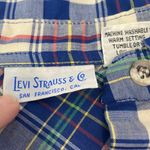 Levi's VINTAGE 1970’s Blue, Cream Red & green Plaid Shirt Size 44 PLUS 2X Photo 2