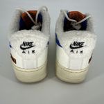 Nike  Air Force 1 '07 'Sherpa Fleece'‎ White Blue DO6680-100 - Women's Size 7.5 Photo 6