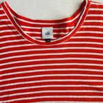 CAbi Women's Orange White Striped Cotton Poolside Tee # 5984 Small Photo 7