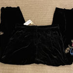 Johnny Was  Black Wide Leg Velvet Like  Pants Photo 0