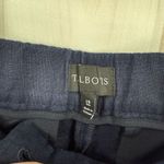 Talbots  Women’s 12 Navy Linen Pants LagenLook Minimalist Summer Photo 1