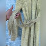 Anthropologie  Larkin yellow shimmer cardigan sweater small Photo 3