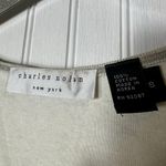 Charles Nolan New York Metallic Silver Lettuce Hem Tank Top Photo 3