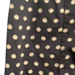 H&M  Womens Dress Size 8 Black Tan Gold Polka Dot Pleated Bust Strapless Mini Photo 1