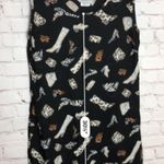 Alexandra Lee Sleeveless Fashionable Shoes Print Dress Size 10 Black Photo 8