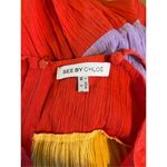 See By Chloe  Striped Multi‎ Color Cotton Crinkle Midi Dress Size 2 Photo 1