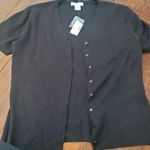 Dress Barn Very modest black short sleeves cardigan size medium women's New with ta… Photo 0