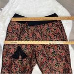 Platinum Stephen Yearick Paisley Pants Brocade Jacquard Straight Leg 14 Black Photo 11