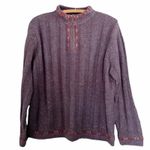 Woolrich Sweater Embroidered Indigo Heather 1/4 Zip Pullover Size Large Alpine Photo 8