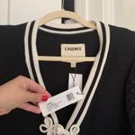 L'Agence NWT L’Agence Kaito contrast trim black white cropped cardigan Photo 2