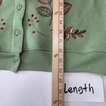 Shenanigans Embroidered Cardigan Cottagecore Button Up Green‎ Floral Women Small Green Photo 7