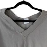 Nike  YOGA LUXE Soft Gray Modal V-Neck Cropped Sweatshirt Plus Size 2x Photo 4