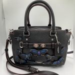 Coach Mini Blake Carryall in Pebble Leather Whit All Over Butterfly Appliqué Photo 1