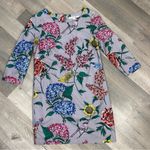Boden Eliza Floral Bird Print Silk Blend Shift Tunic Dress Gray 4 Gray Photo 10